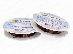 проволока для бисероплетения gamma dg-3 "темная медь", проволока 