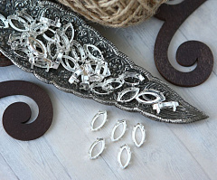 оправа наветт 10х5 мм "серебро", оправы наветт (navette)