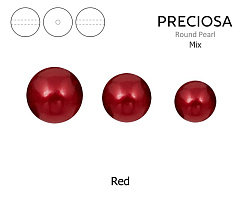 микс жемчуга preciosa mxm "red", микс жемчуга