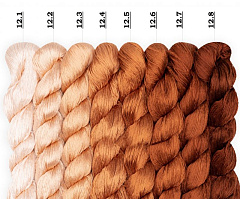 сет из 8-ми шелковых нитей №12, шелковые нитки