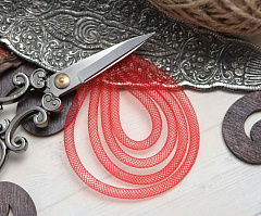 ювелирная сетка 4 мм "красный" (10 см), ювелирная сетка 