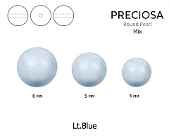 микс жемчуга preciosa mxm "lt.blue", микс жемчуга