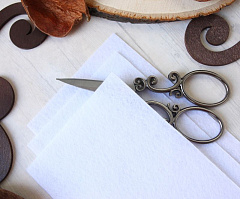 фетр мягкий 10х15 см "белый", фетр мягкий