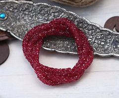 кристальный шнур 0,7х5 см "марун" , кристальная ткань, шнур