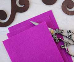 фетр мягкий 10х15 см "фиолет", фетр мягкий