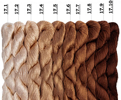 сет из 10-ти шелковых нитей №17, шелковые нитки