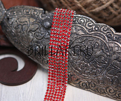 стразовая цепь ss6 (2 мм) "лайт сиам/серебро" (1 м), стразовая цепь