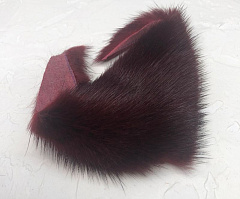 меховой треугольник "бордо" (д: 18-22 см, ш: 0,3-5 см) , мех