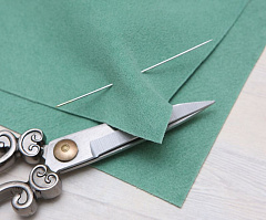 замша натуральная 10х10 см "яблоко", замша