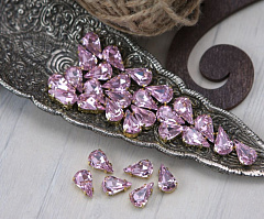 слеза 10х6 мм "роза/золото" премиум, слеза (xilion pear)