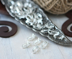 оправа наветт 8х4 мм "серебро", оправы наветт (navette)