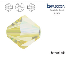 биконусы preciosa 4 мм "jonquil ab" (15 шт), биконусы