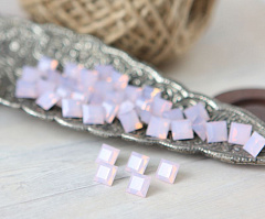 квадрат 8х8 мм "розовый опал" премиум, квадрат (square)