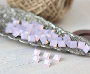квадрат 8х8 мм "rose water opal" premium, кристаллы premium