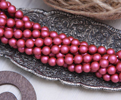 жемчуг-размерный микс (3мм-6мм) "mulberry pink" (8 шт), размерный микс