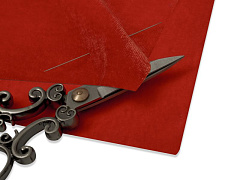 шелковый бархат 18х20 см "красный апельсин", шелковый бархат