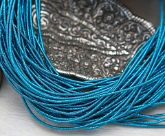 канитель упругая 1 мм "аквамарин", канитель упругая