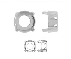 оправа шатон ss39 (8,16-8,41 мм) "серебро" родий, оправы шатон (chaton)