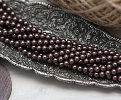жемчуг #5810 6 мм "velvet brown" (#951), жемчуг круглый #5810