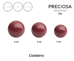 микс жемчуга preciosa mxm "cranberry", микс жемчуга