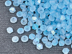 биконусы preciosa 3 мм "aqua ab matt" (15 шт), биконусы