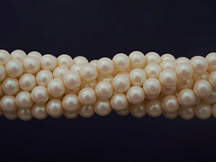 хрустальный жемчуг preciosa mxm 5 мм "pearlescent cream", жемчуг круглый