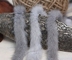 тонкая норковая полоска "туман" (д: 30-35 см, ш: 0,3-0,5 см) , мех