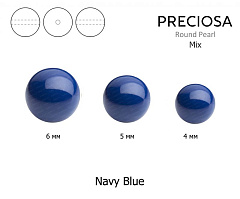микс жемчуга preciosa mxm "navy blue", микс жемчуга