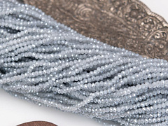 рондели 2х3 мм "серый/шиммер", рондели
