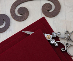 фетр жесткий 10х15 см "вино", фетр жесткий