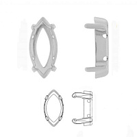 Оправа Наветт 10х5 мм "Серебро" (g)