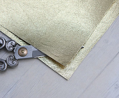 кожа искусственная декоративная 10х10 см "золото", кожа