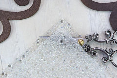 кристальная ткань бабл 4х4 см "кристалл ab" , кристальная ткань, шнур