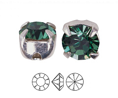 шатоны preciosa mxm ss16 "erinite/серебро" (10 шт), шатоны в оправе maxima