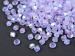 биконусы preciosa 3 мм "violet ab matt" (15 шт), биконусы