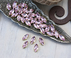 наветт 15x7 мм "роза/золото" премиум, наветт (navette)