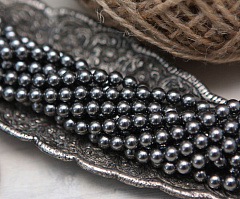 жемчуг #5810 6 мм "dark grey" (#617), жемчуг круглый #5810