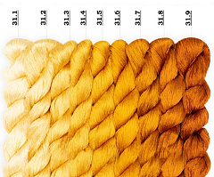 сет из 9-ти шелковых нитей №31, шелковые нитки