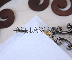 фетр жесткий 10х15 см "белый", фетр жесткий