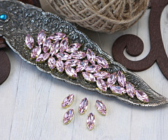 наветт 12х6 мм "роза/золото" премиум, наветт (navette)