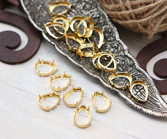 оправа капля 10х7 мм "золото", оправы капля (drop)