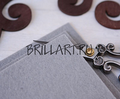 фетр жесткий 10х15 см "пепел", фетр жесткий