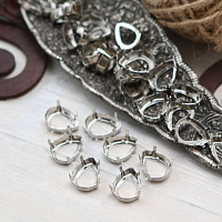 Оправа Капля 10х7 мм "Серебро"