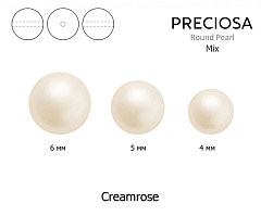 микс жемчуга preciosa mxm "creamrose", микс жемчуга
