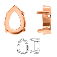 Оправа Капля 14х10 мм "Томпак" (No Plating)