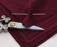 замша натуральная 10х10 см "марсала", замша