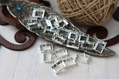 оправа степ кат 18х13 мм "серебро", оправы степ кат (step cut)