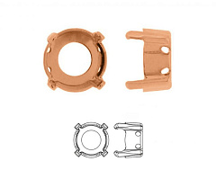оправа шатон ss29 (6,15-6,35 мм) "томпак" (no plating), оправы шатон (chaton)