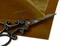 шелковый бархат 18х20 см "горчица светлая", шелковый бархат