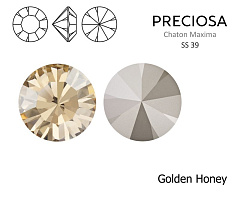 шатон preciosa maxima ss39 "golden honey" с мелкими дефектами, кристаллы swarovski и preciosa с мелкими дефектами